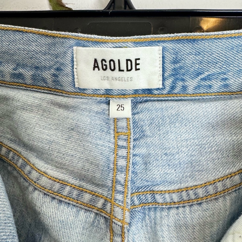 Agolde ‘Riley’ High Rise Straight Leg Cropped Jeans - Picture 8 of 10